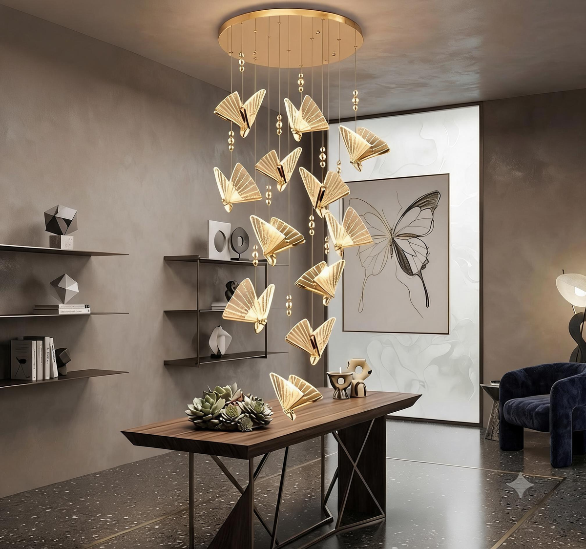 BUTTERFLY LONG CHANDELIER