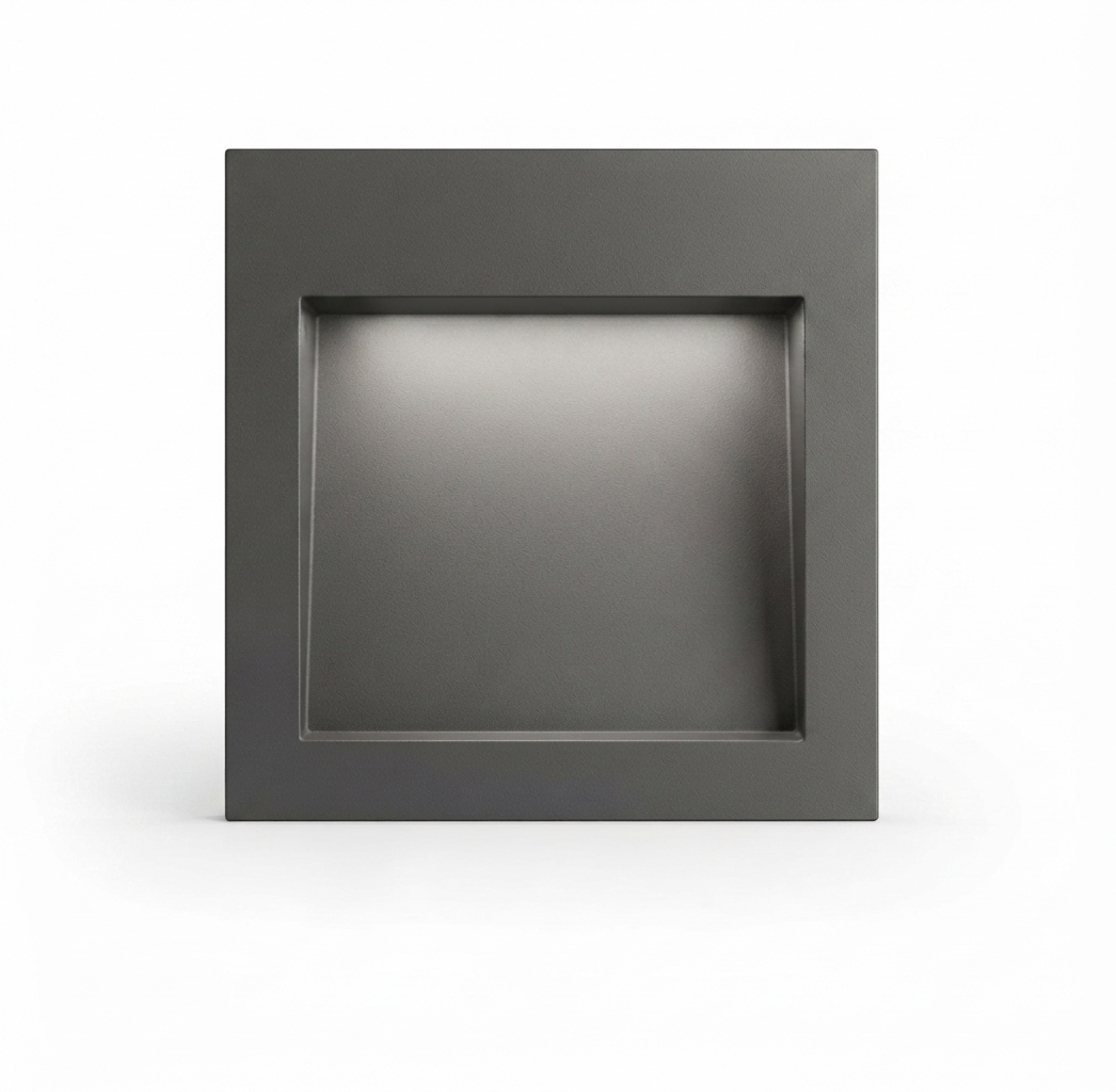 Modern Square Recessed LED Step Light