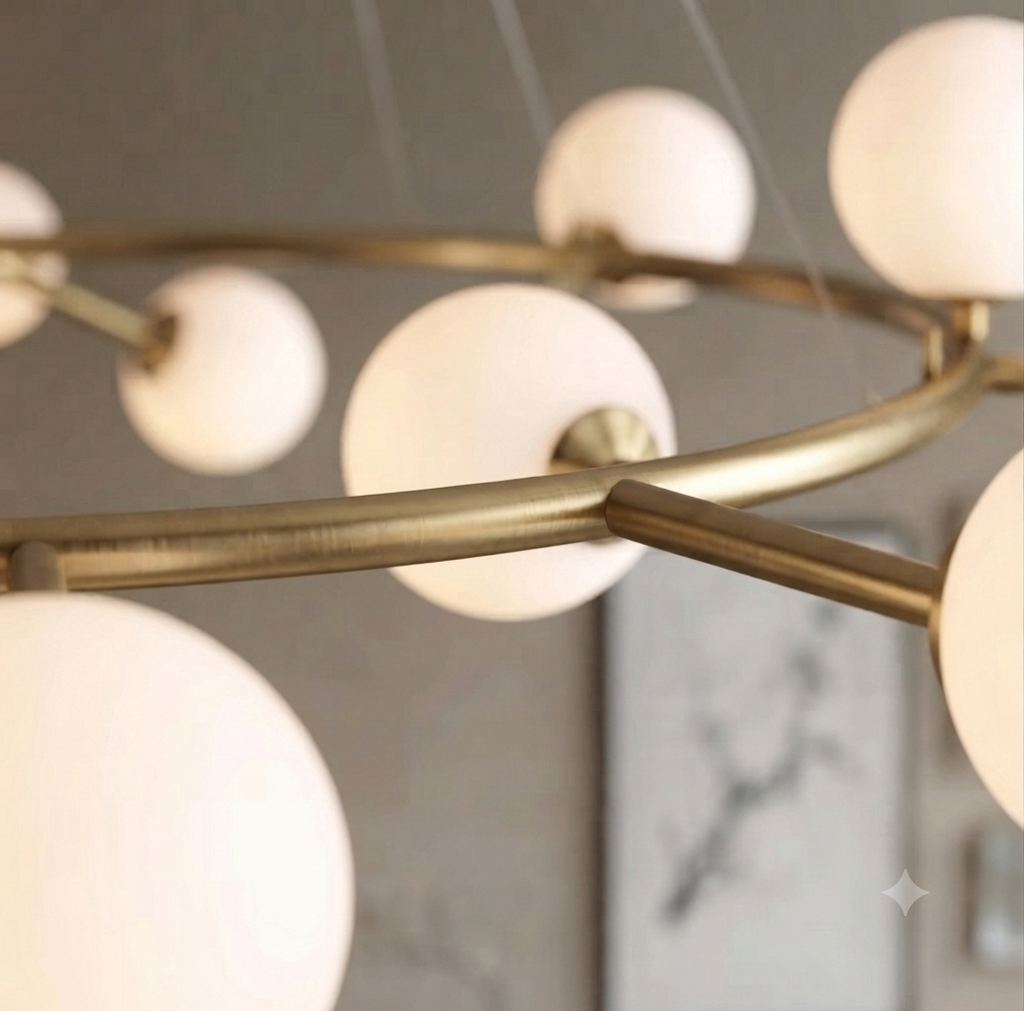 ROUND GLOBE CHANDELIER