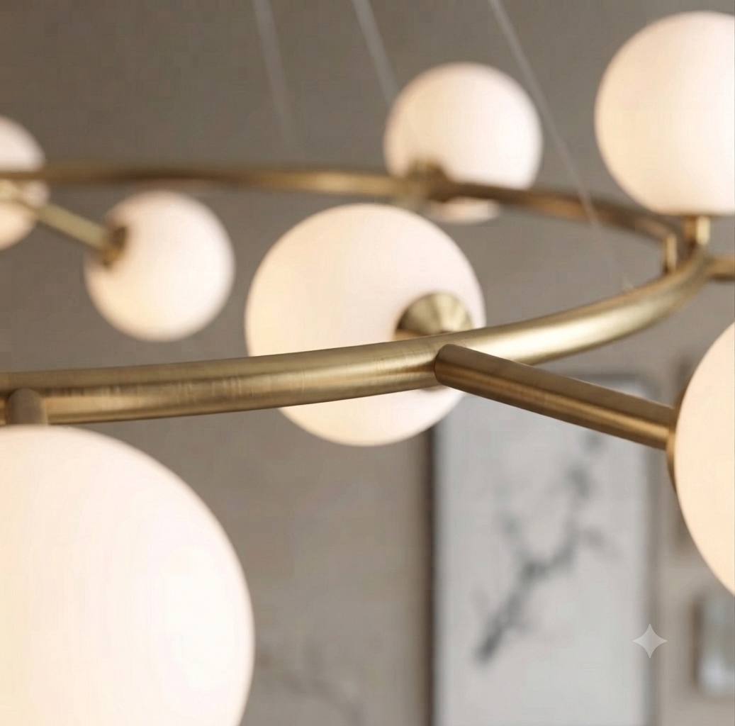 ROUND GLOBE CHANDELIER