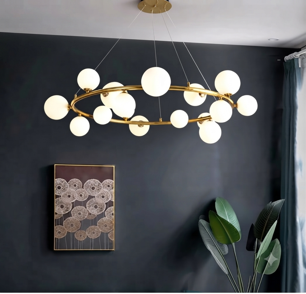 ROUND GLOBE CHANDELIER
