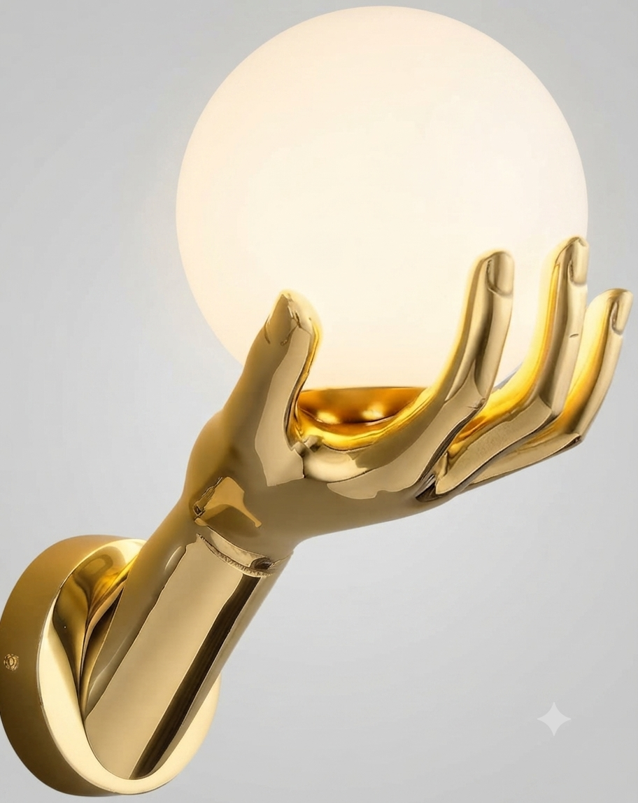 MODERN GOLD HAND WALL LIGHT