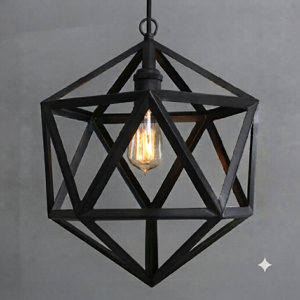 Hexagon Shape Hanging Lamp