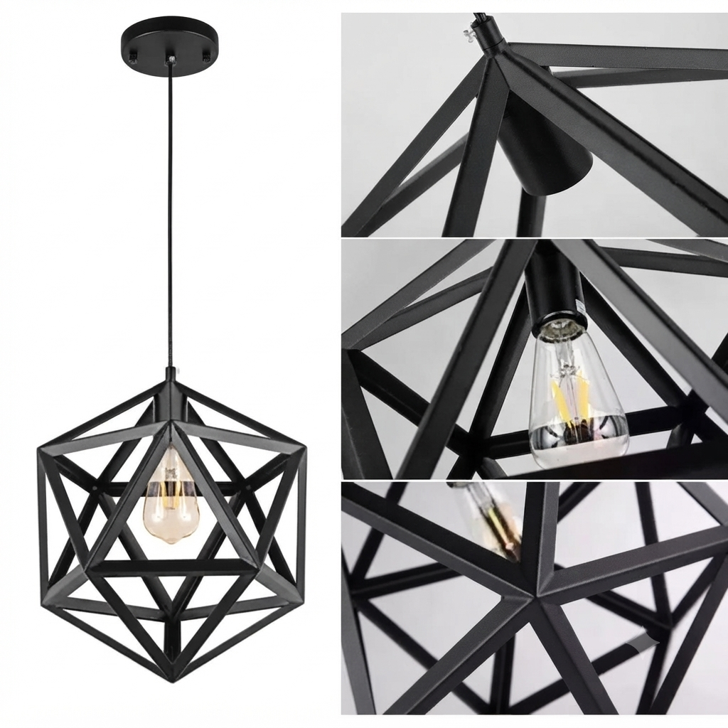 Hexagon Shape Hanging Lamp