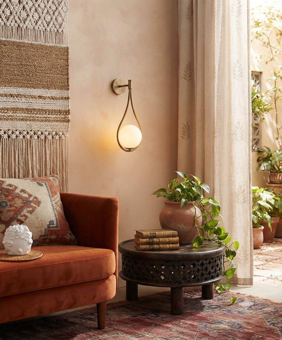 LUXURY GLASS & GLOBE WALL SCONE