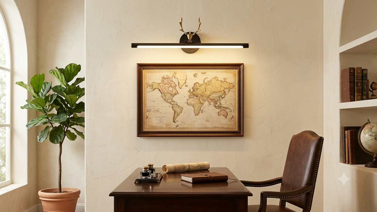 Nordic Deer Horn Picture & Wall Light