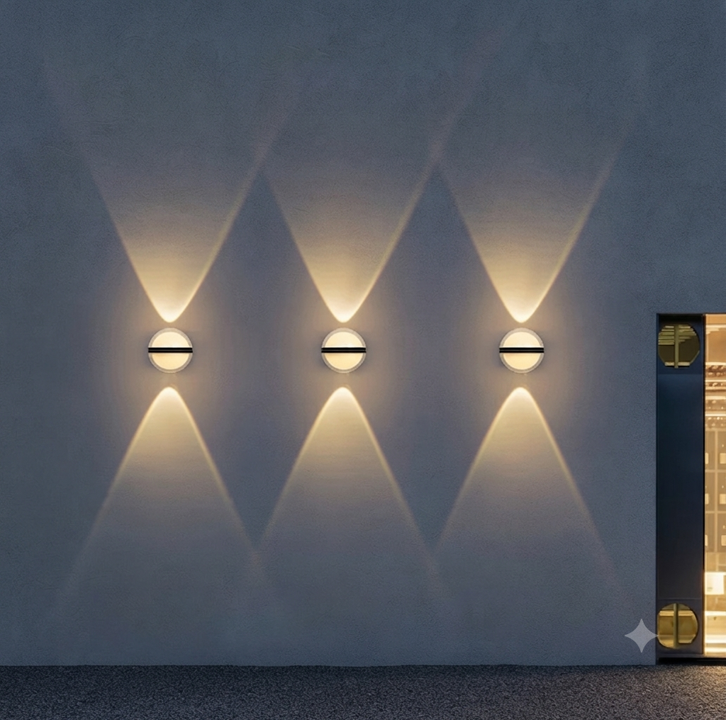 WHITE BODY GLASS WALL LAMP