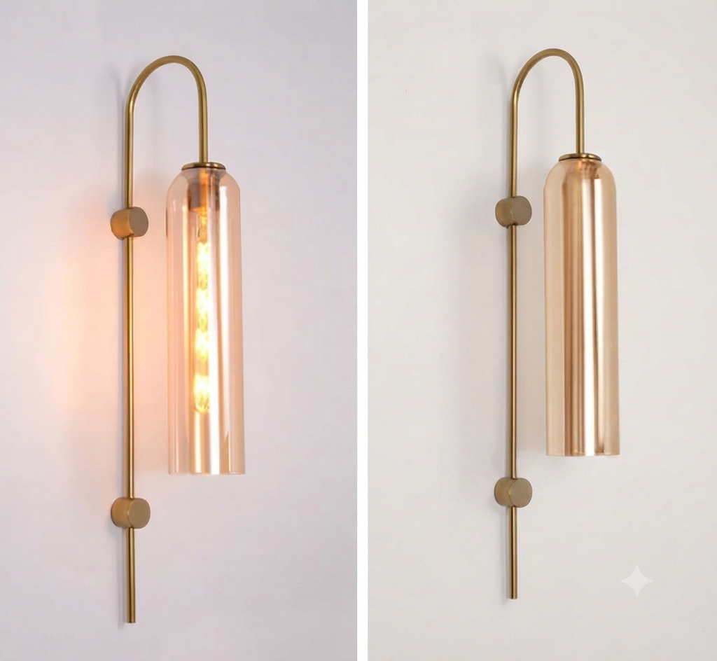 VINTAGE LINEAR GLASS WALL SCONE