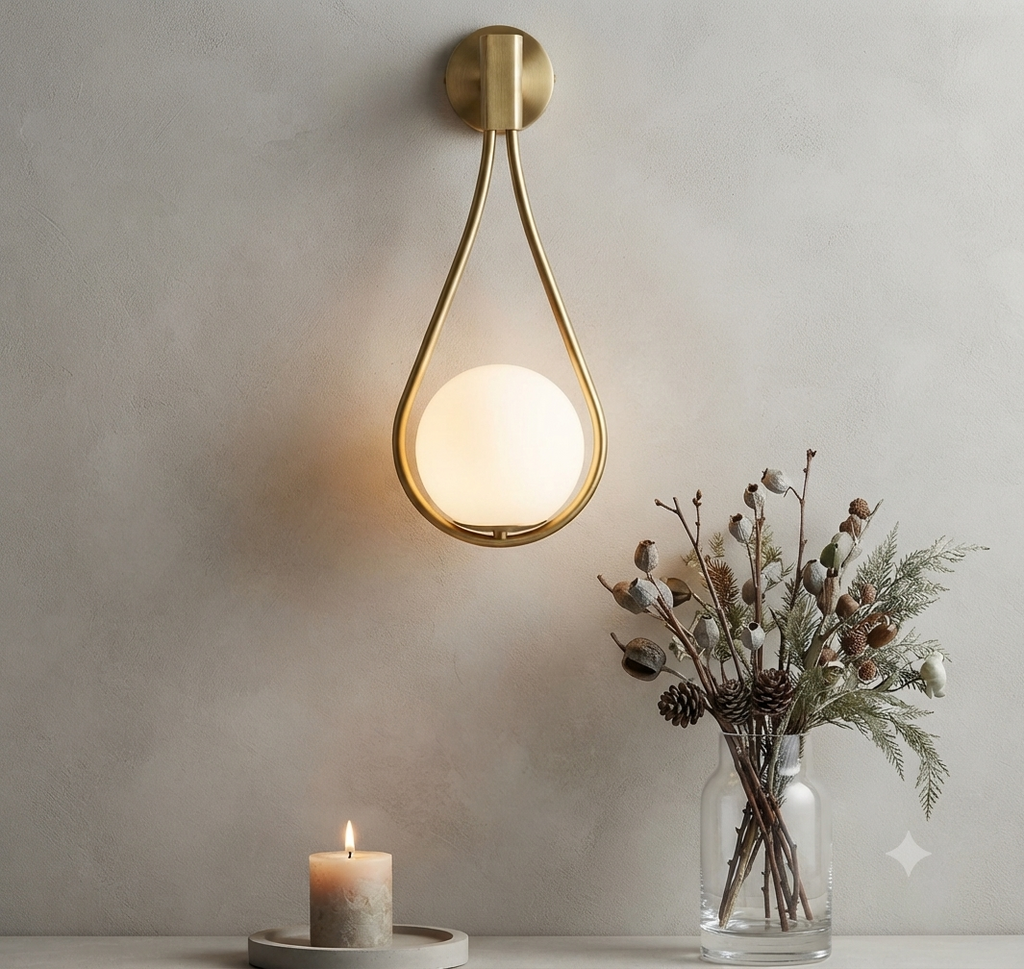 LUXURY GLASS & GLOBE WALL SCONE
