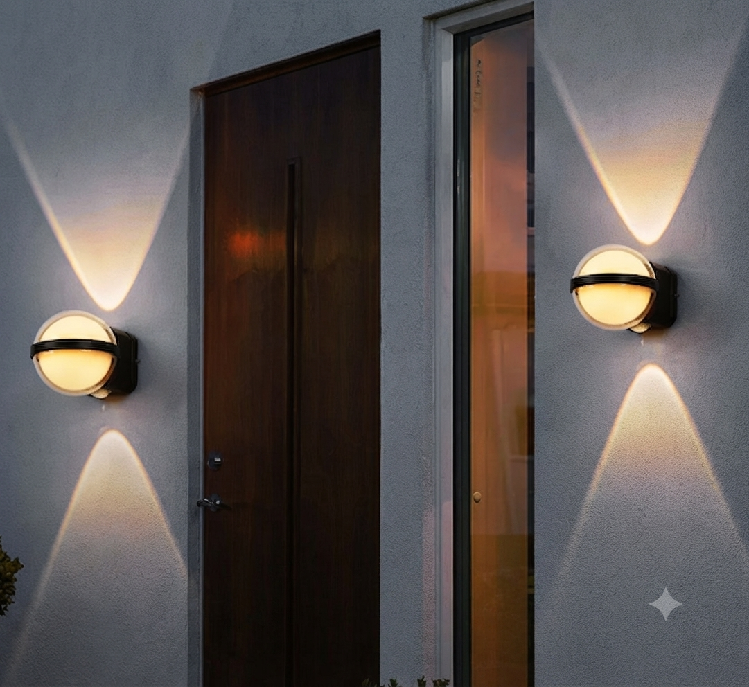 WHITE BODY GLASS WALL LAMP