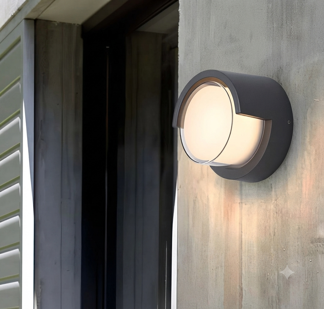 ROUND LED OUTDOOR WALL LIGHT