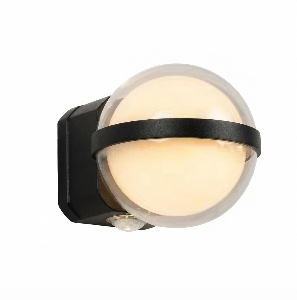 WHITE BODY GLASS WALL LAMP