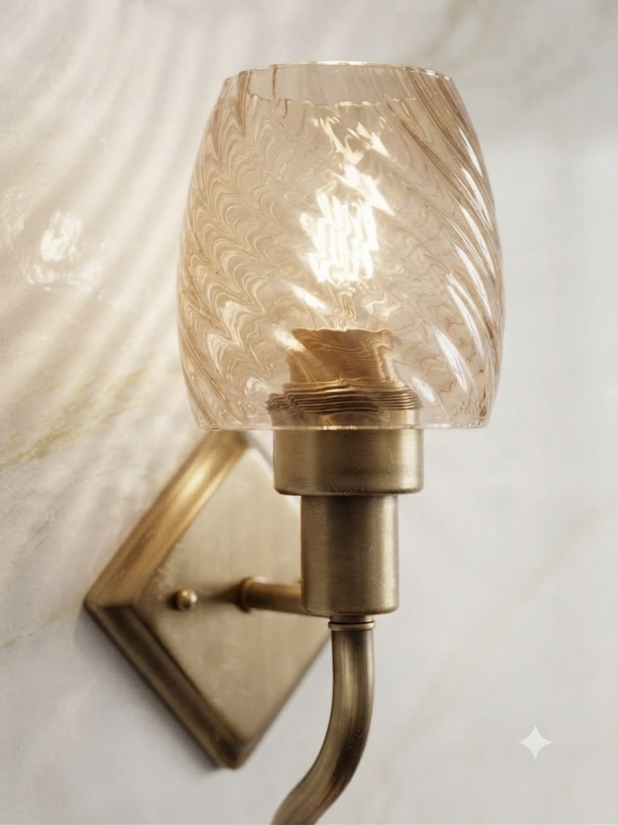 Aura Gold Swirl Wall Sconce