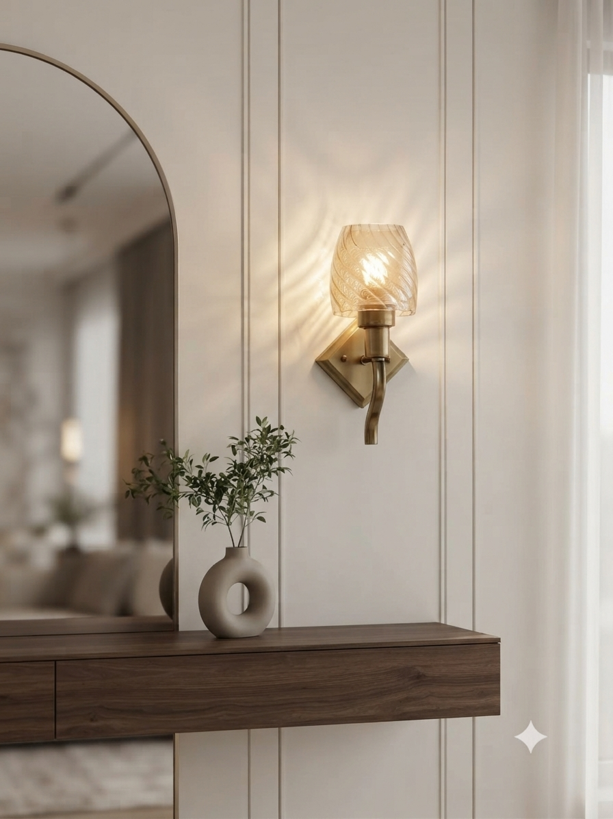 Aura Gold Swirl Wall Sconce