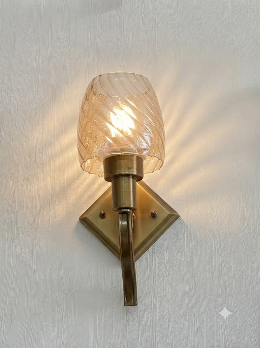 Aura Gold Swirl Wall Sconce