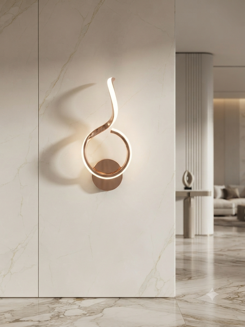 Aura Rose Gold Statement Wall Light