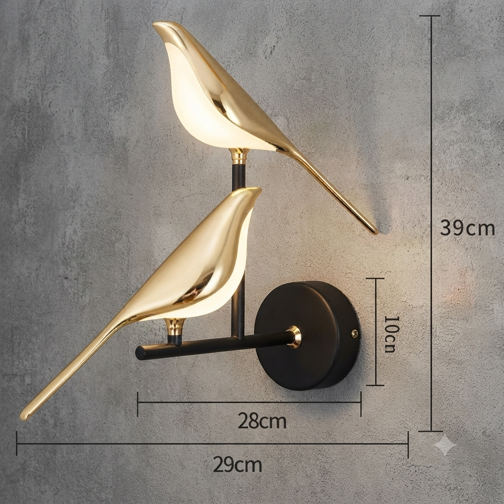 Dual Magpie Lamp