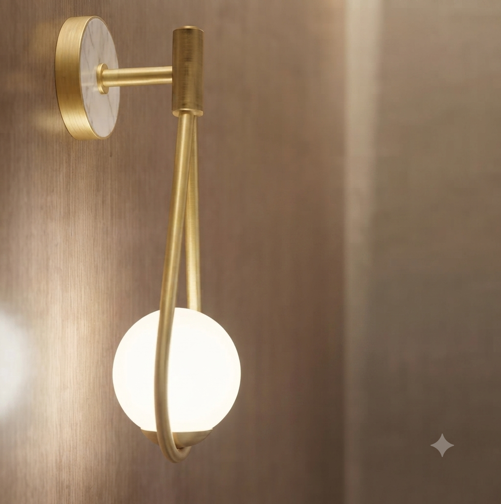 LUXURY GLASS & GLOBE WALL SCONE