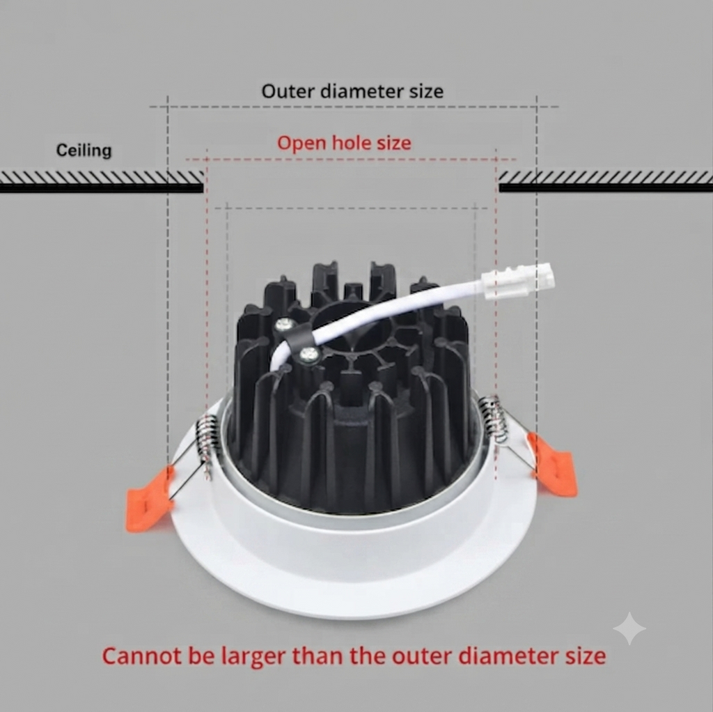 RECESSED MOUNTED DOWNLIGHT COB CEILING SPOTLIGHT