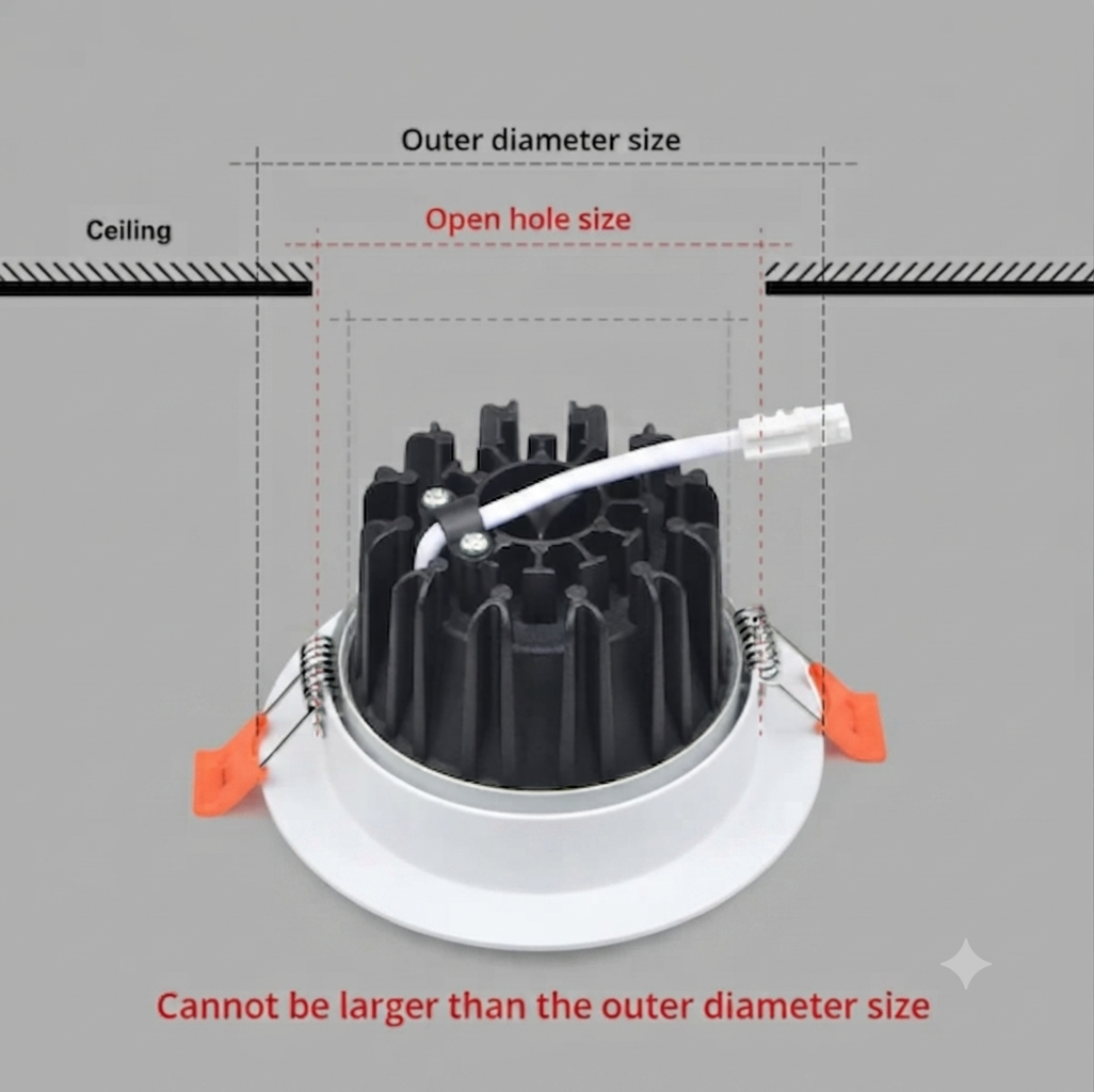 RECESSED MOUNTED DOWNLIGHT COB CEILING SPOTLIGHT