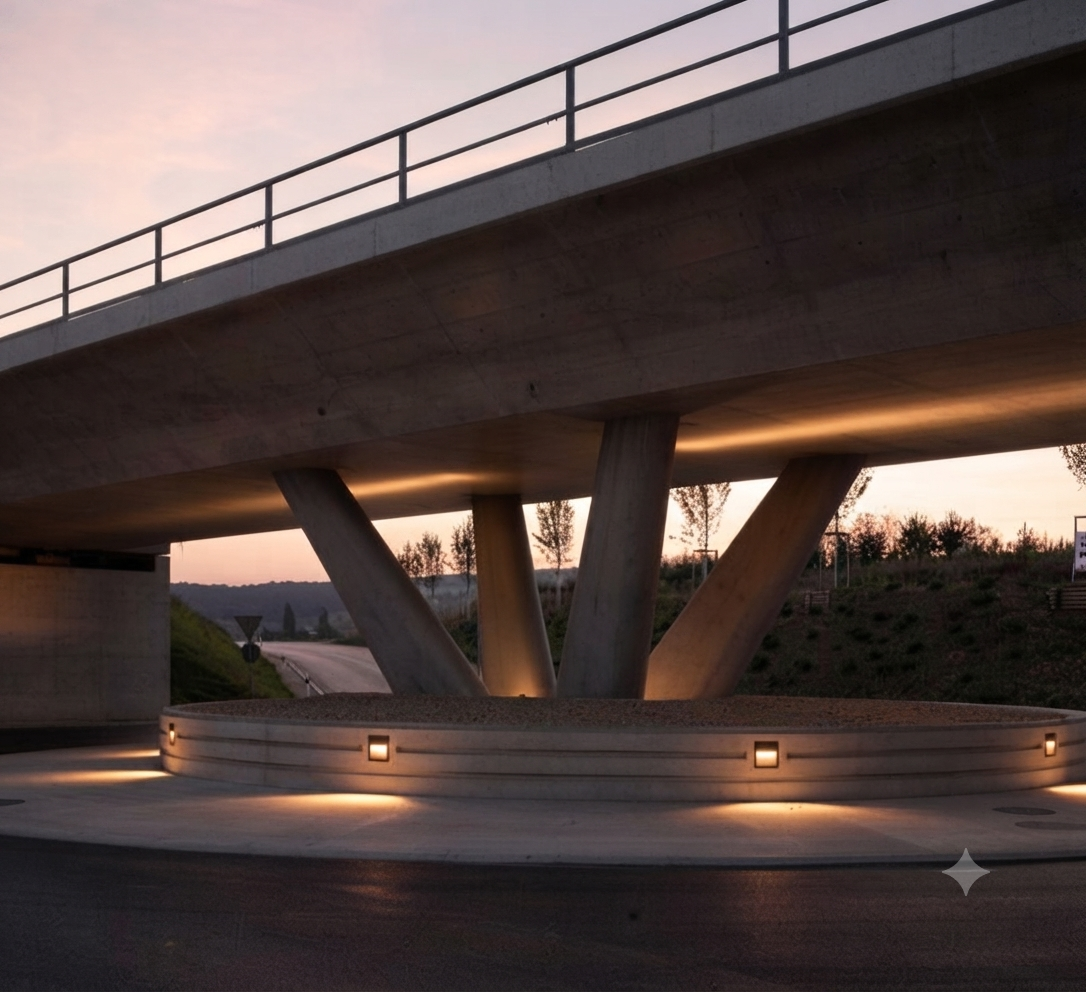 Modern Square Recessed LED Step Light
