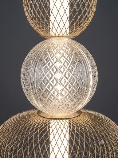 Eclipse Gold Mesh Stacked Table Lamp