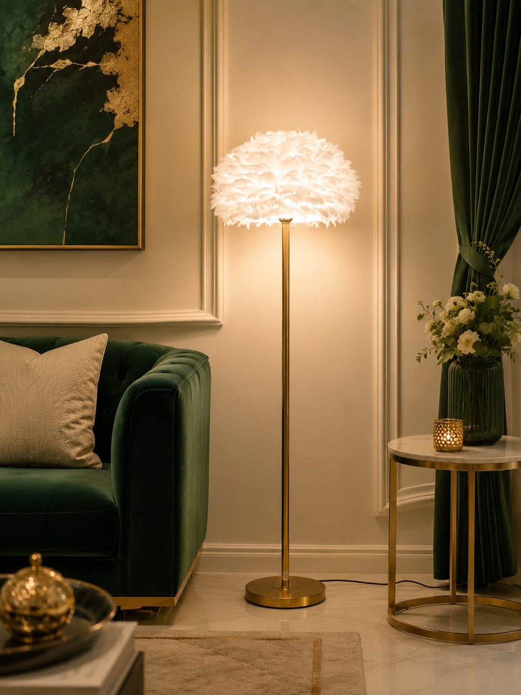 Ethereal Feather Floor Lamp