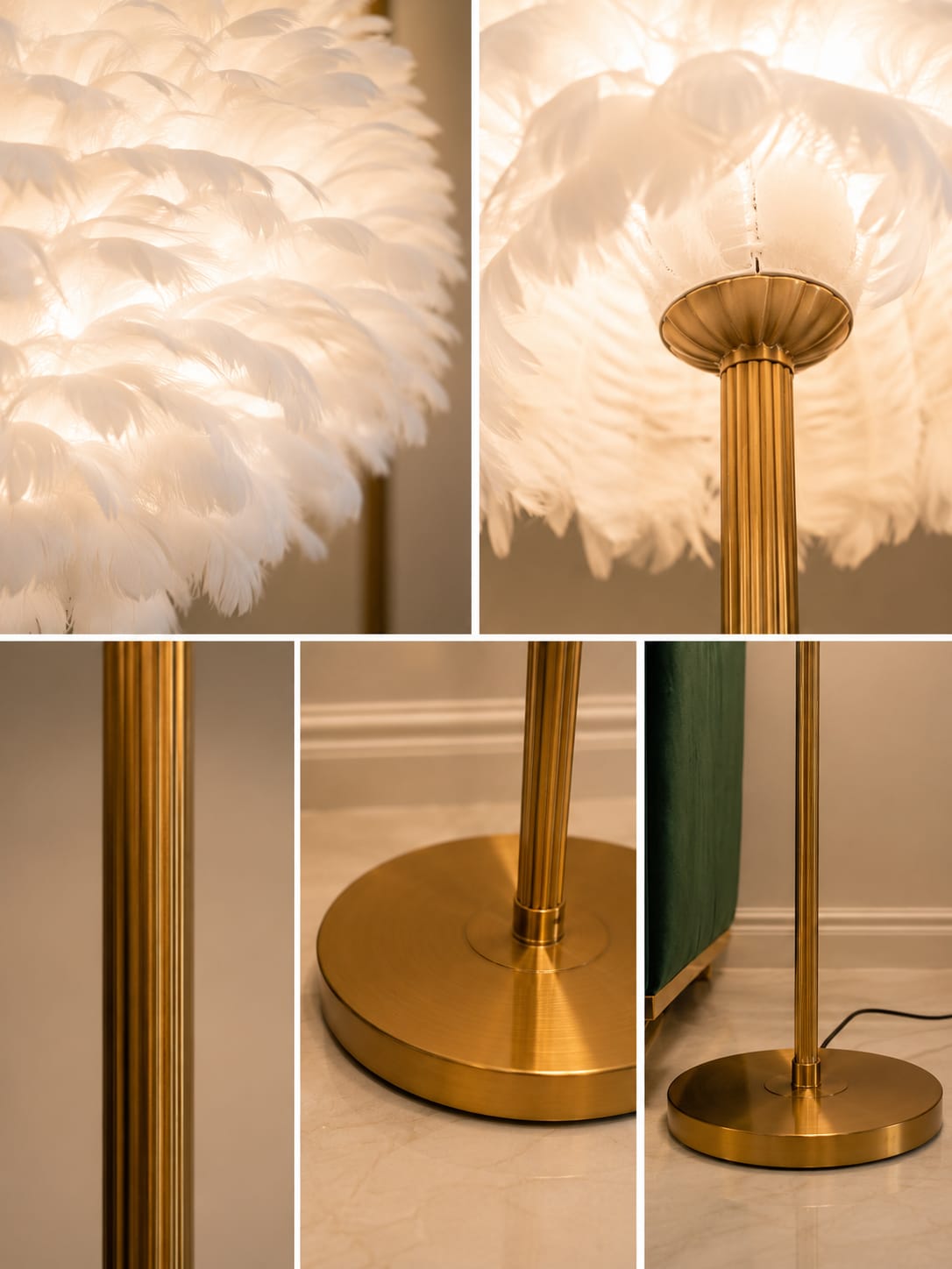 Ethereal Feather Floor Lamp