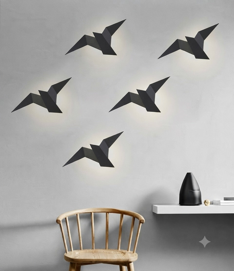 Modern Origami Bird LED Wall Light / Sconce