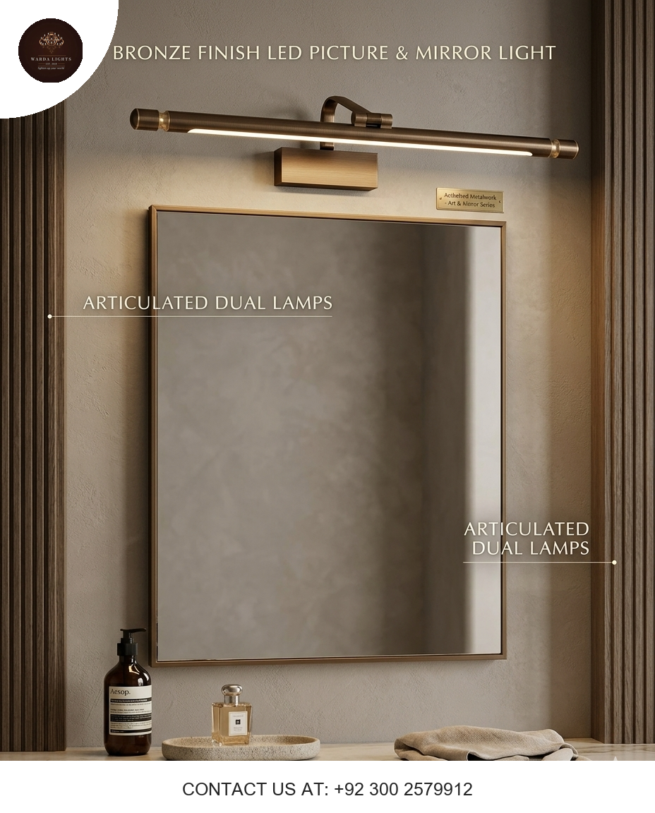 LED Mirror & Picture Light – Luxury Brass Finish