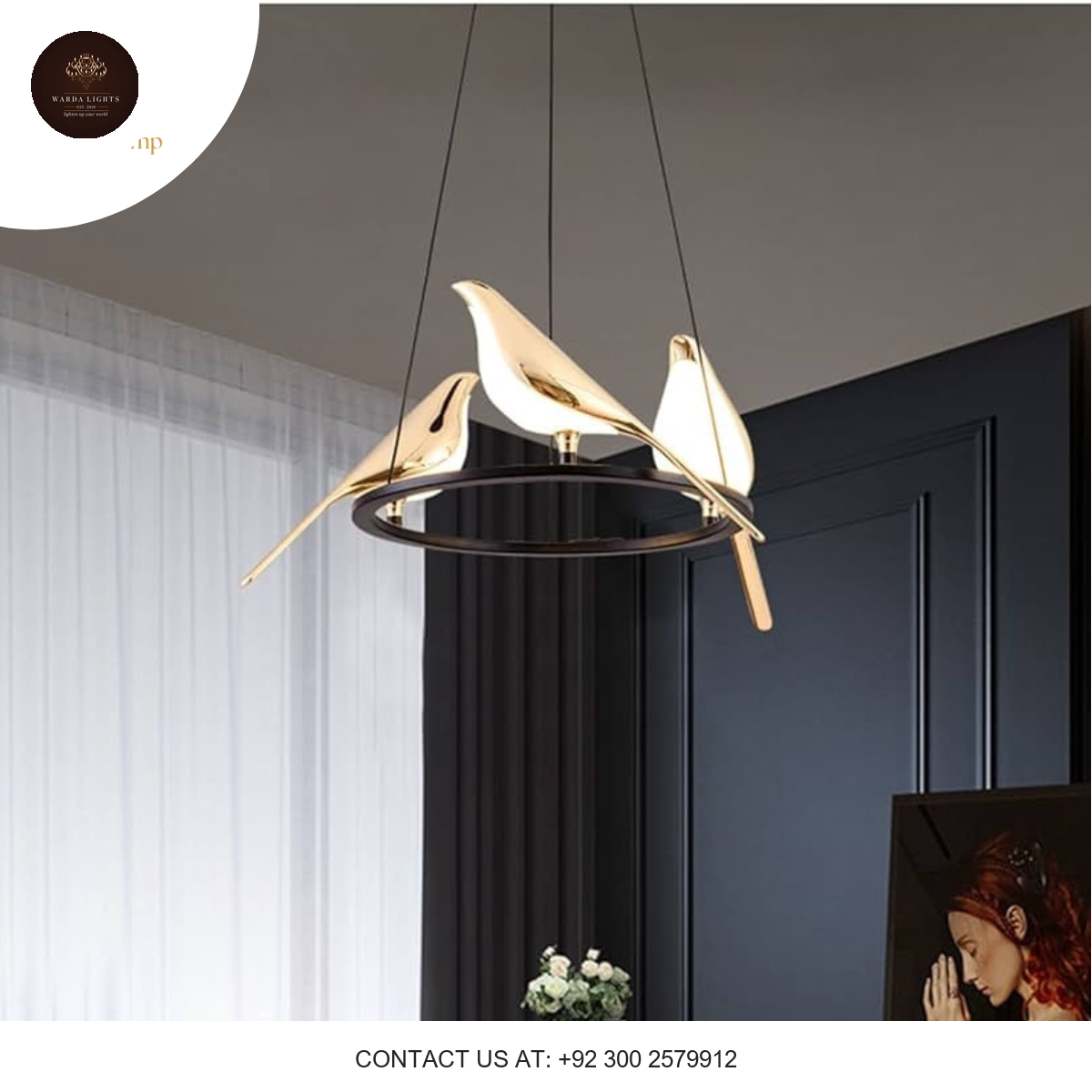 3 BIRD CHANDELIER