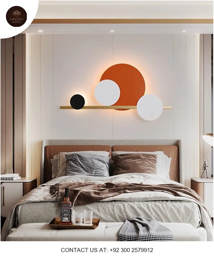 Modern Minimalist Abstract Circular LED Wall Light Geometric Accent Decor
