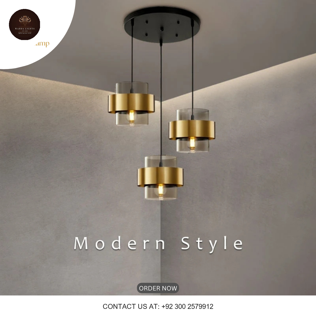HANGING GLASS METAL PENDANT LIGHT