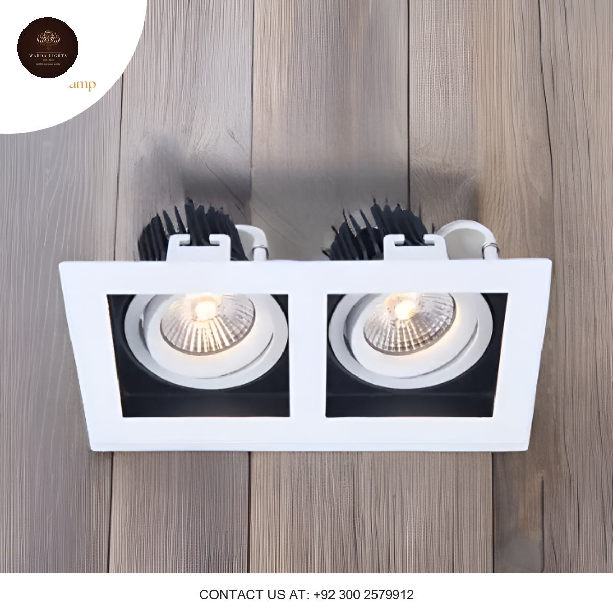 RECESSED LED DOWNLIGHT WHITE & BLACK 7w*2