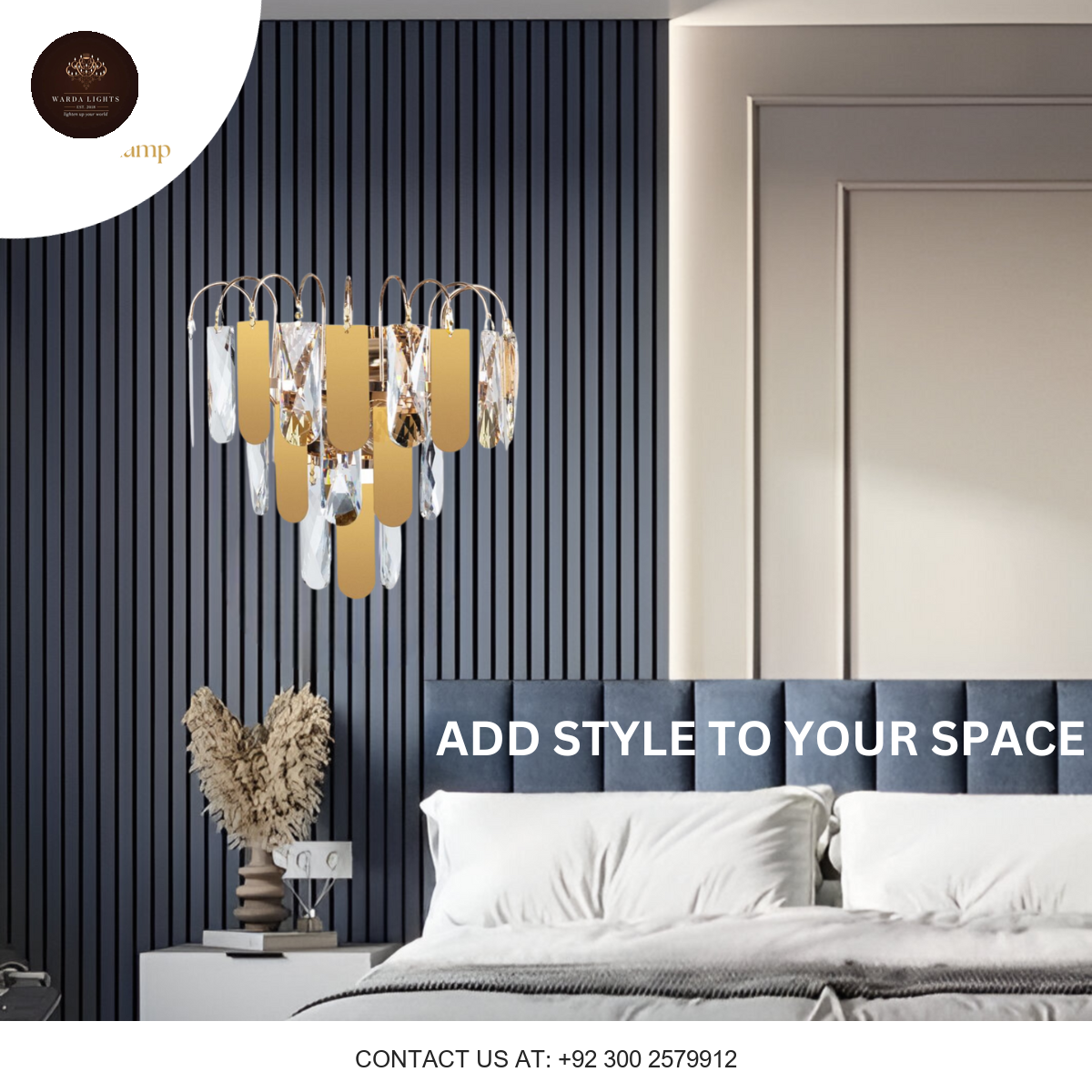 MODERN CRYSTAL STRIPES WALL LIGHT