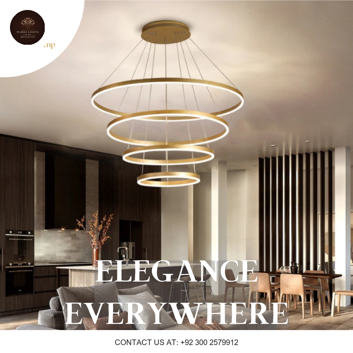 4 RINGS CIRCULAR CHANDELIER