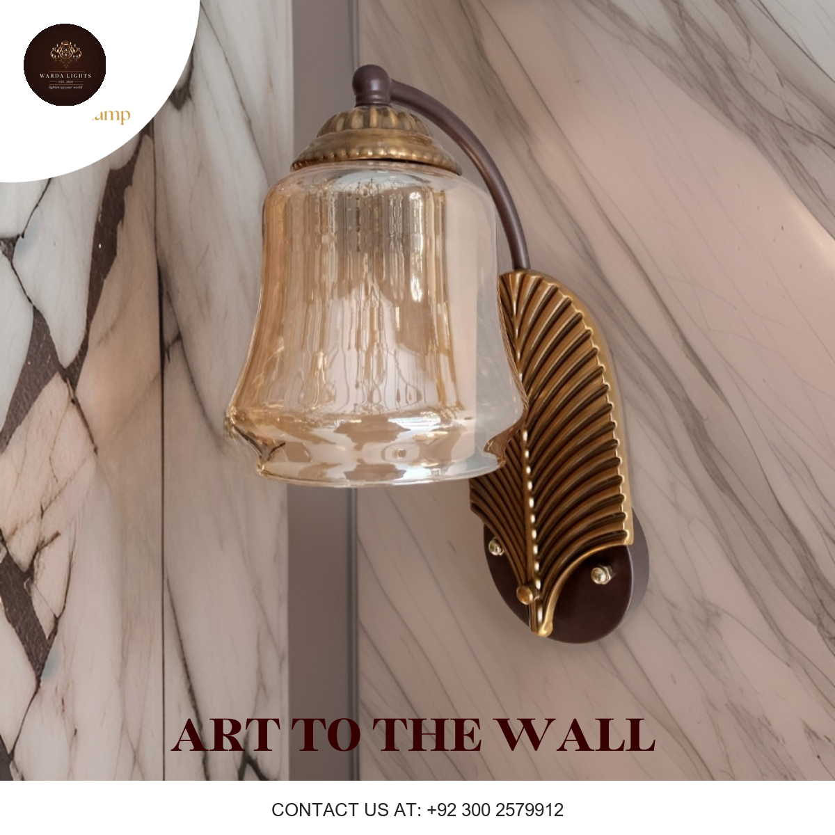 VINTAGE LEAF STYLE WALL LIGHT
