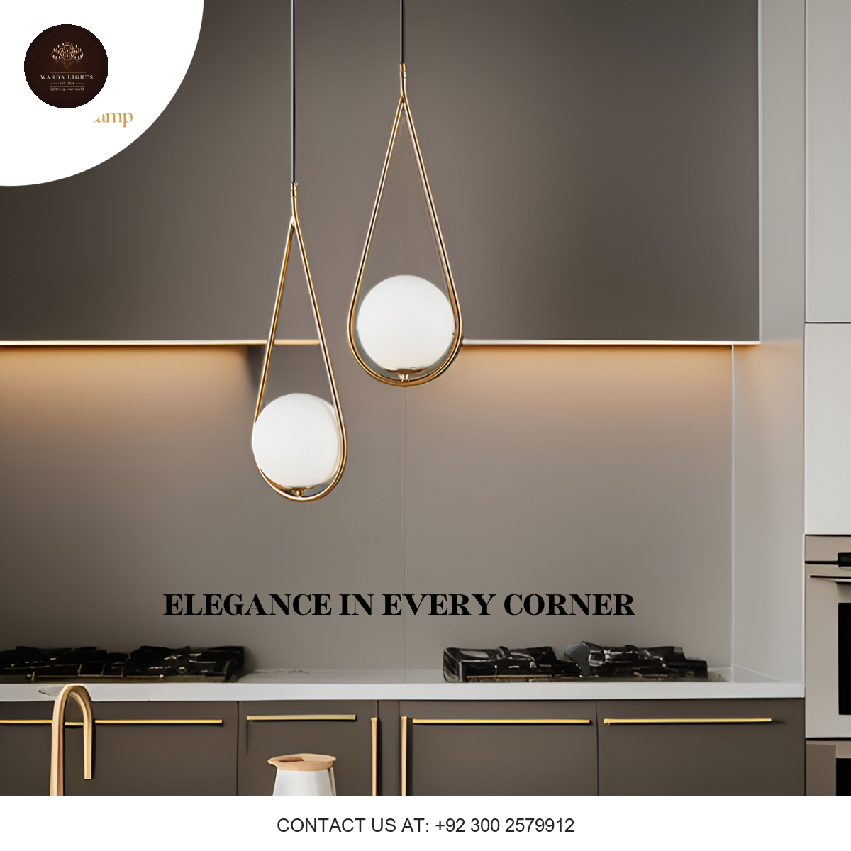 MODERN BRASS GLOBE PENDANT LIGHT