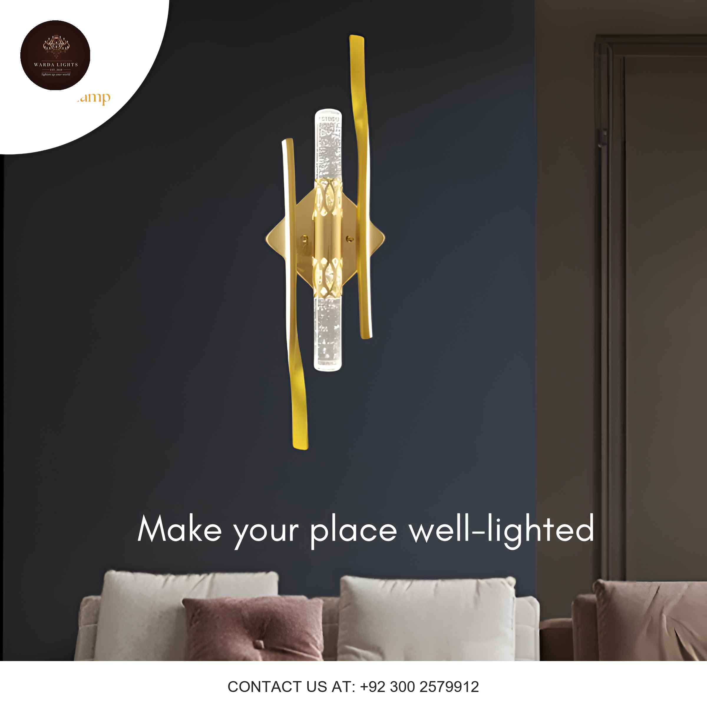CRYSTAL LED WALL SCONCE