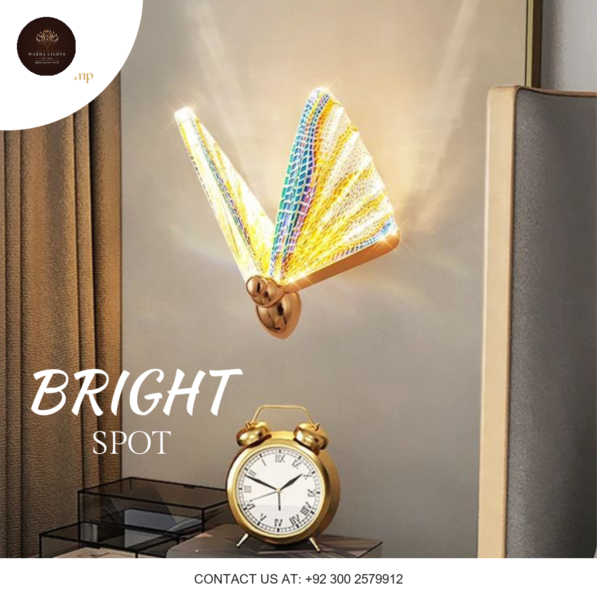 MODERN BUTTERFLY WALL SCONE