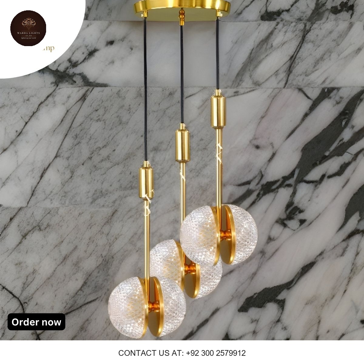CRYSTAL SEMI GLOBE HANGING LIGHT
