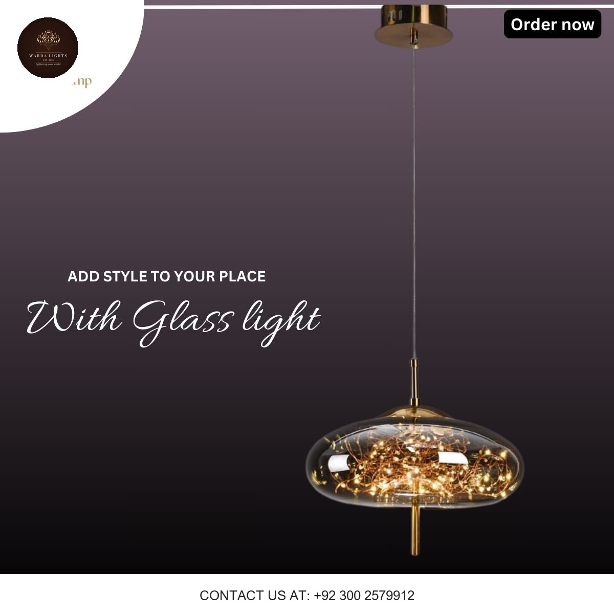 GLASS HANGING LIGHT