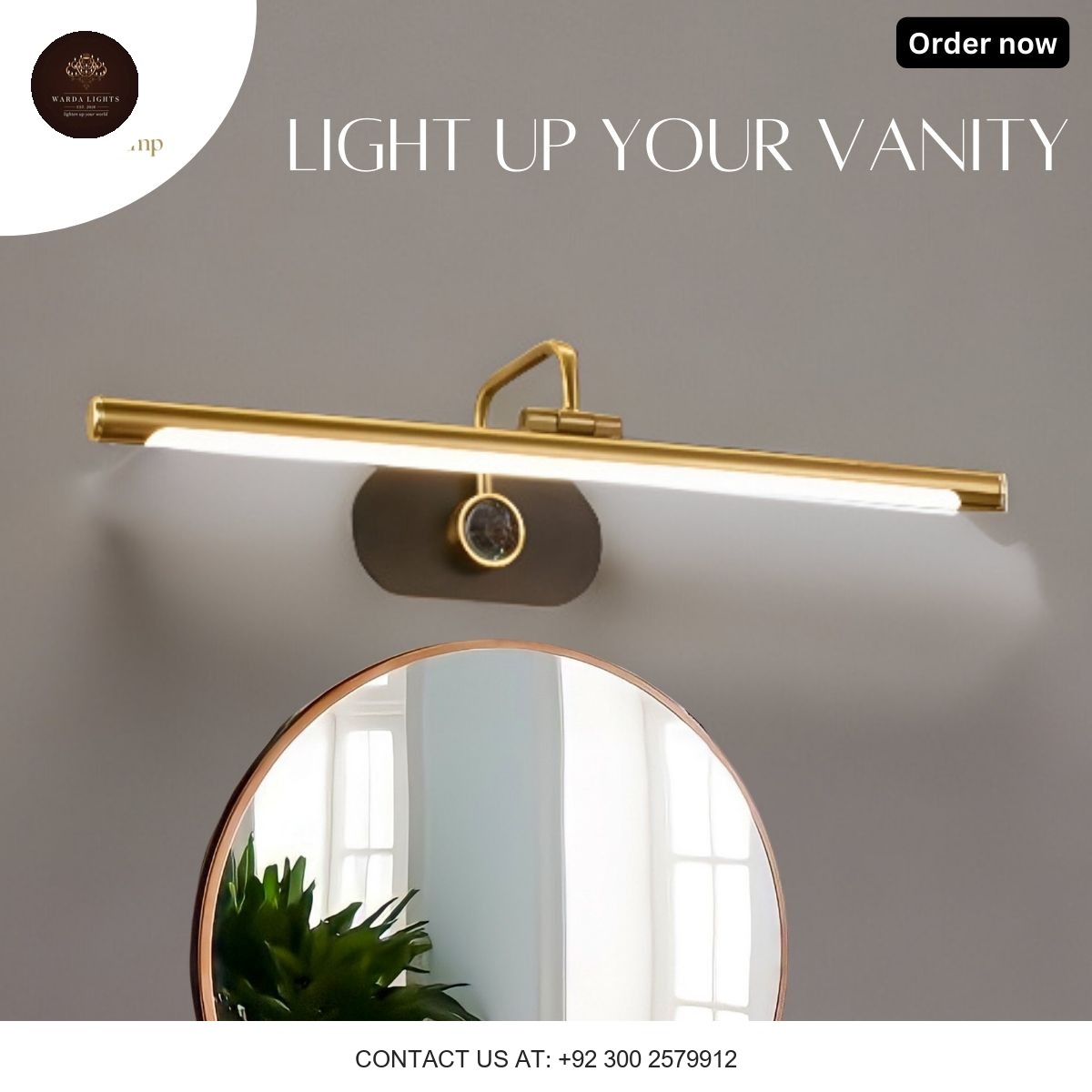 LED GOLD MIRROR LIGHT