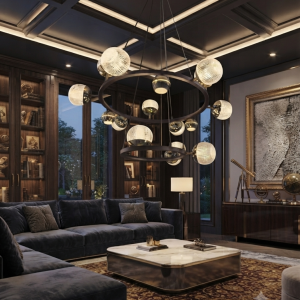 Nebula Glow Multi-Tier Chandelier