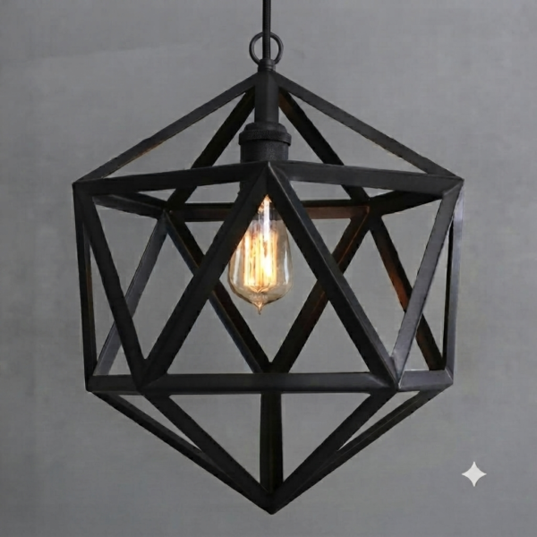 Hexagon Shape Hanging Lamp