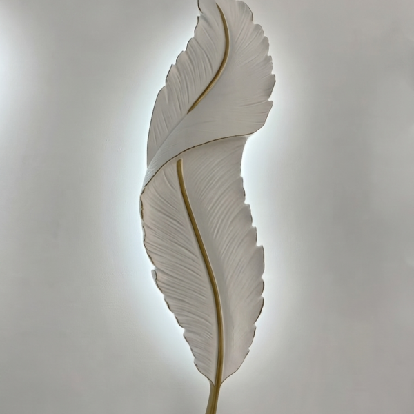 Golden Spine Feather Lamp