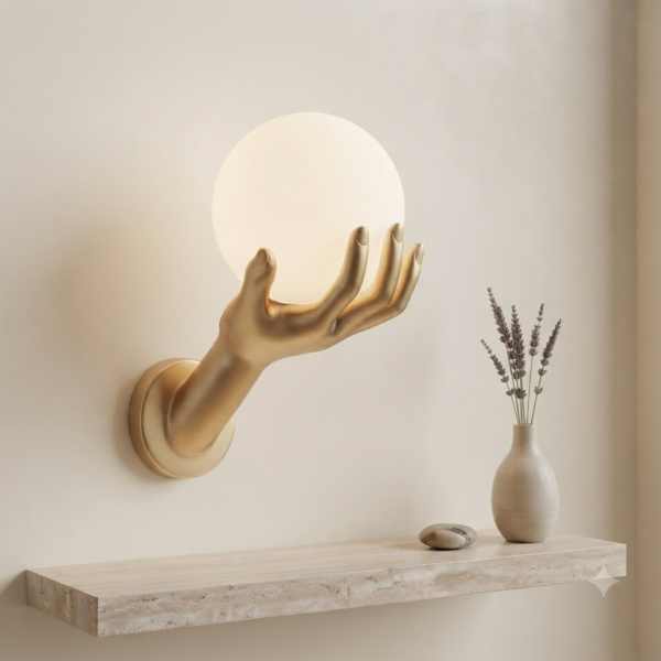 MODERN GOLD HAND WALL LIGHT
