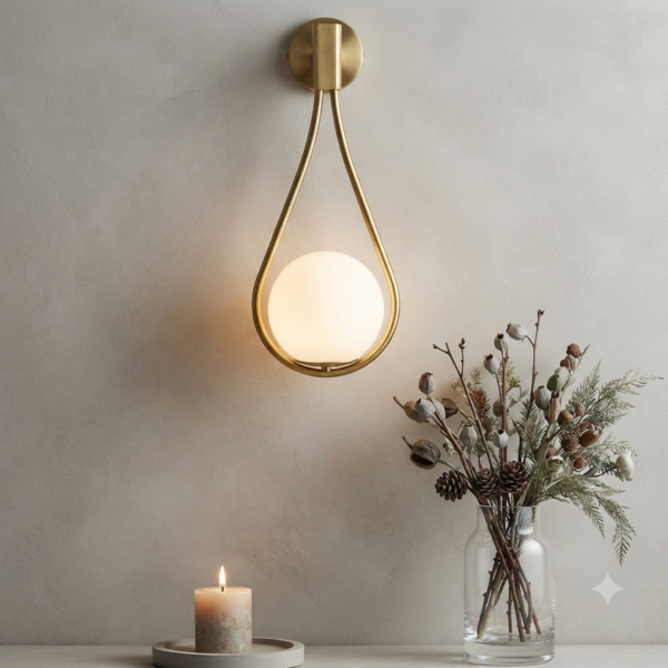 LUXURY GLASS & GLOBE WALL SCONE