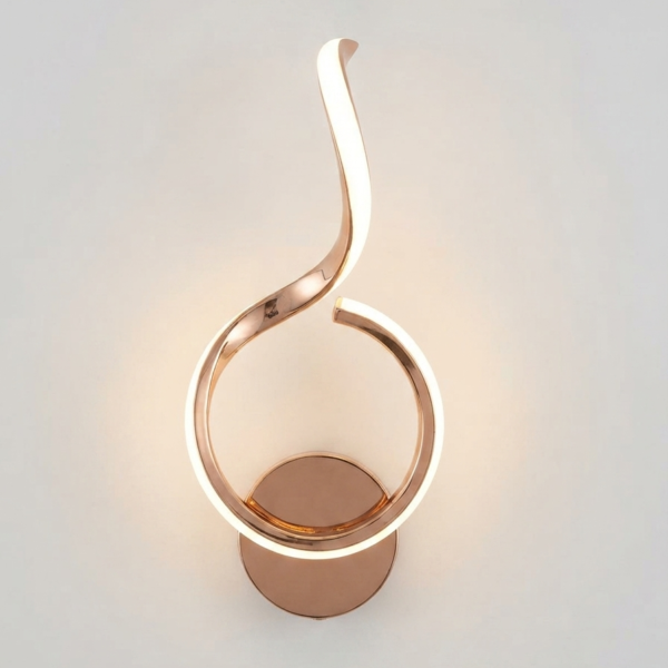 Aura Rose Gold Statement Wall Light