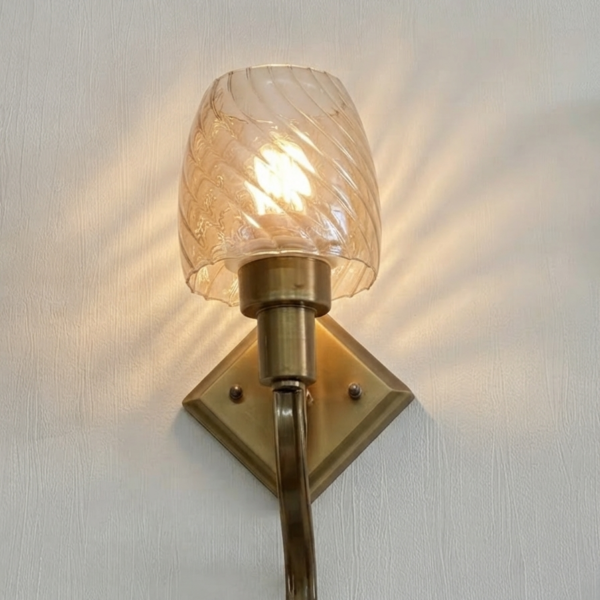 Aura Gold Swirl Wall Sconce